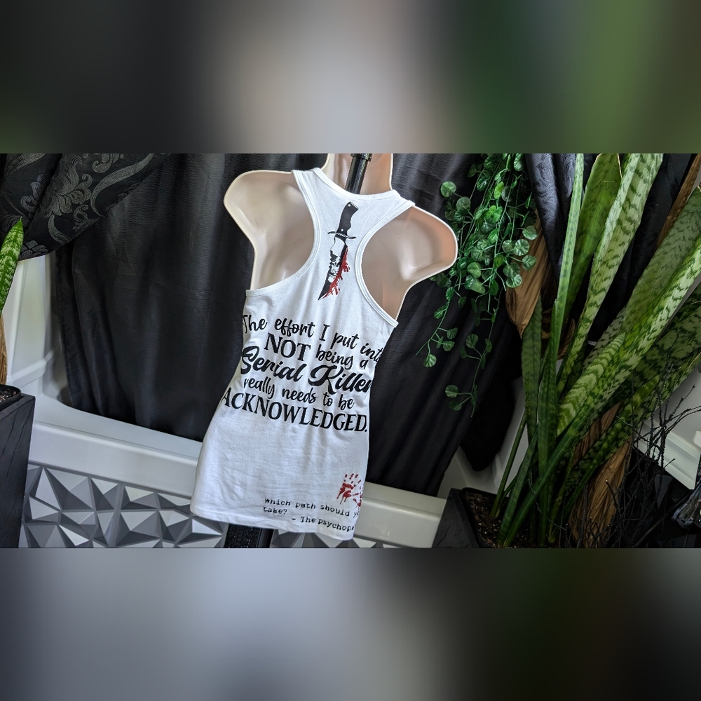 Morbid Drip Gothic Serial Killer Tank Top SM